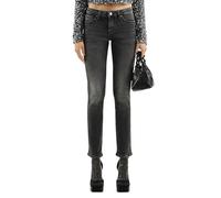 QS Damen 2174329 Jeans Hose Catie, Slim Leg, Grey/Black, 34/30