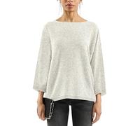 QS Damen 2174453 Pullover 3/4 Arm, White, XL