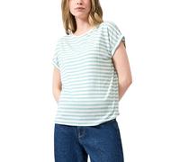 T-Shirt aus Lyocellmix M türkis|creme 2175388.61G0.M