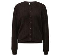 QS Damen 2184277 Strickjacke mit Zopfmuster
