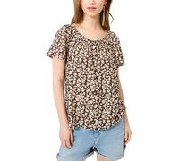 Viskosemix-Bluse mit Carmenausschnitt 38 braun|beige 2181029.89A1.38