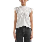 QS Damen Blusentop mit Transparenten Einsätzen und Stickerei Blusen Top