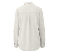 Crêpebluse mit Turn-up-Ärmel 32 creme 2170001.0200.32