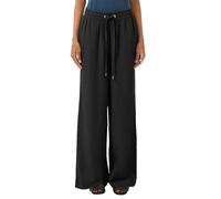 Leinenmix-Hose mit Wide Leg 42/30 schwarz 2175396.9999.42_30