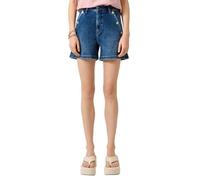 QS Damen Jeans-Shorts - Mom Fit, High Rise, Superstretch Denim - Für Urlaub