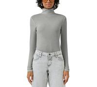 QS Damen Leicht Transparentes Rollkragenshirt Langarmshirt mit Rollkragen