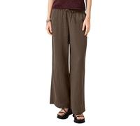 Musselin Hose mit weitem Bein und Elastikbund 42 braun 2181304.8922.42
