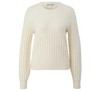 QS Damen Pullover Ivory Herbst/Winter Klassisch Langarm Rundhalsausschnitt Regular Fit
