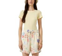 s.Oliver T-Shirt 2180374 1101 Damen mit Ajourmuster Gelb Größe S