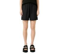s.Oliver QS Shorts High Rise Viskosemix Allover-Print elastischer Bund mit Kordelzug Schwarz 36