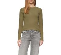QS Damen Slim Fit Langarmshirt mit Ajourmuster T-Shirt Langarm (1er Pack)