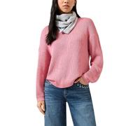 s.Oliver Strickpullover Loose Fit Bändchengarn Rundhals überschnittene Schulter Pink M