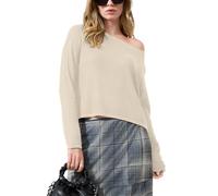 Boxy Strickpullover in Ajouroptik S beige 2183467.0805.S