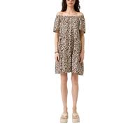 Viskosemix-Kleid mit Carmenausschnitt 38 braun|beige 2181030.89A1.38