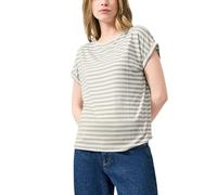 s.Oliver Kurzarmshirt QS Damen Rundhals gestreift 95% Lyocell/5% Elasthan XXL beige/weiß