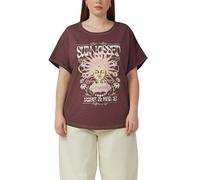 Gewaschenes Oversize-Shirt mit Frontprint 52 rot 2184782.49D0.52