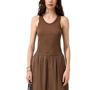 QS Damen T-Shirt - Slim Fit, Rippware mit Meshkante, ärmellos, Rundhalsausschnitt