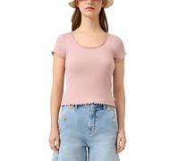 QS Rippshirt mit Spitzenkante
