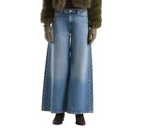 QS Damen X Vanessa Mai | / Loose Fit Mid Rise Jeans Hose Catie, Super Wide Leg, 56y5_blau, 36 EU