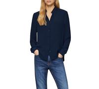 Durchgeknöpfte Bluse aus Crêpe 36 blau 2151637.5872.36