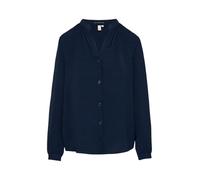 Durchgeknöpfte Bluse aus Crêpe 36 blau 2151637.5872.36