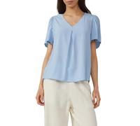 Feminine Kurzarmbluse aus Viskose 40 blau 2163525.5072.40