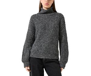 QS Flauschiger Oversize-Pullover mit Rollkragen