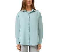 s.Oliver Langarmbluse QS Damen Gr. 38 light petrol – 85% Modal/15% Polyamid, mit Knopfleiste