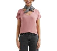 QS Fließendes Oversize-Shirt mit Rippstruktur
