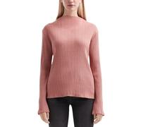 QS Geripptes Langarmshirt mit Stehkragen