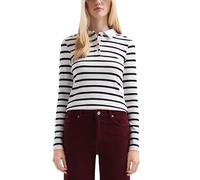 Geripptes Poloshirt mit Streifen S creme|schwarz 2172063.02G0.S