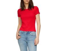 QS Geripptes T-Shirt im Slim Fit mit Rollsaum am Ärmel