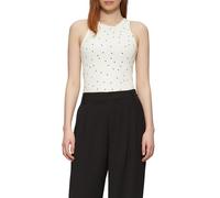 QS Geripptes Tanktop mit All-Over-Print