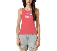 Geripptes Tanktop mit Print XXL rot 2180408.31D0.XXL
