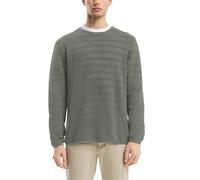 Gewaschener Strickpullover mit Rippstruktur L Grün 2170366.7929.L