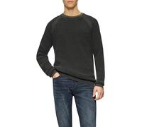 Gewaschener Strickpullover mit Struktur M schwarz 2162744.9999.M