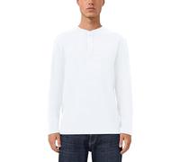 QS Gewaschenes Henley-Langarmshirt mit Rippstruktur