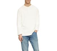 QS Gewaschenes Henley-Longsleeve in Strukturjersey