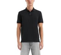 Gewaschenes Polo-Shirt aus Baumwollpiqué M schwarz 2169531.9999.M