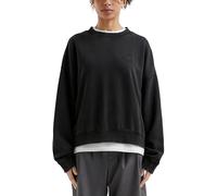 Gewaschenes Sweatshirt mit kleiner Stickerei M schwarz 2169964.9999.M