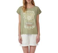 Q/S designed by - Gewaschenes T-Shirt mit Frontprint grün - Gr. - L