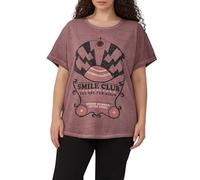 Gewaschenes T-Shirt mit Frontprint 46 lila 2171556.47D0.46