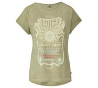 Gewaschenes T-Shirt mit Frontprint M grün 2167498.72D1.M