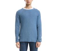 s.Oliver Grobstrickpullover mit Wascheffekt und Rollkante M Blau