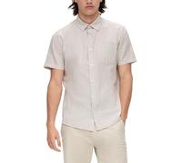 QS Herren 2144249 Hemd Kurzarm Leinenmix, beige 81W0, L