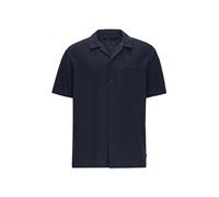 Kurzarmhemd aus Musselin M blau