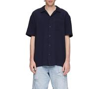QS Herren 2149691 Hemd Kurzarm, blau 5884, XS