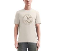 QS Herren Basic Rundhals T-Shirt mit Frontdruck T-Shirt mit Logo Print