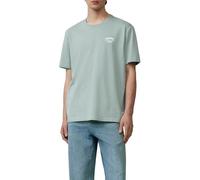 QS Herren Rundhals In Schwerer Jerseyware Mit Frontprint T-Shirt, 7217_salbeigrün, XL EU