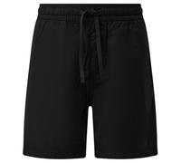 Bermudas QS, Herren, Gr. M, N-Gr, schwarz, Web, Obermaterial: 88% Baumwolle, 12% Leinen, unifarben, lässig geschnitten knielang, Hosen Bermudas, Sommershorts mit Kordelzug und Leinen (56016029-M) schw